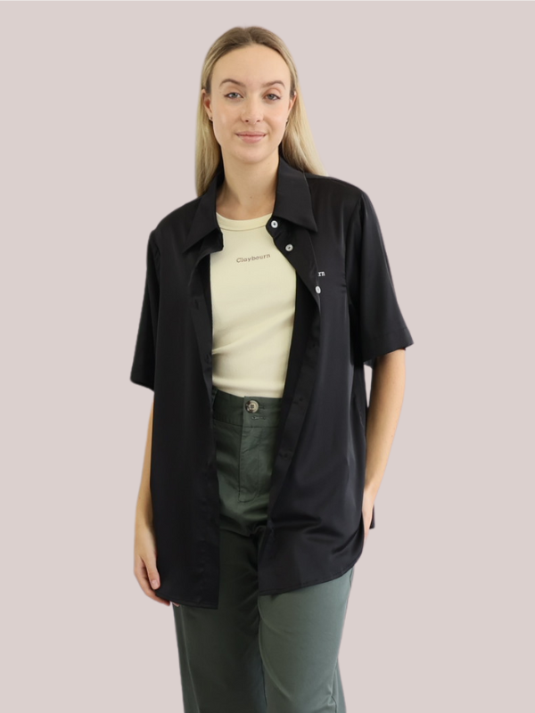 Satin Short Sleeve Shirt