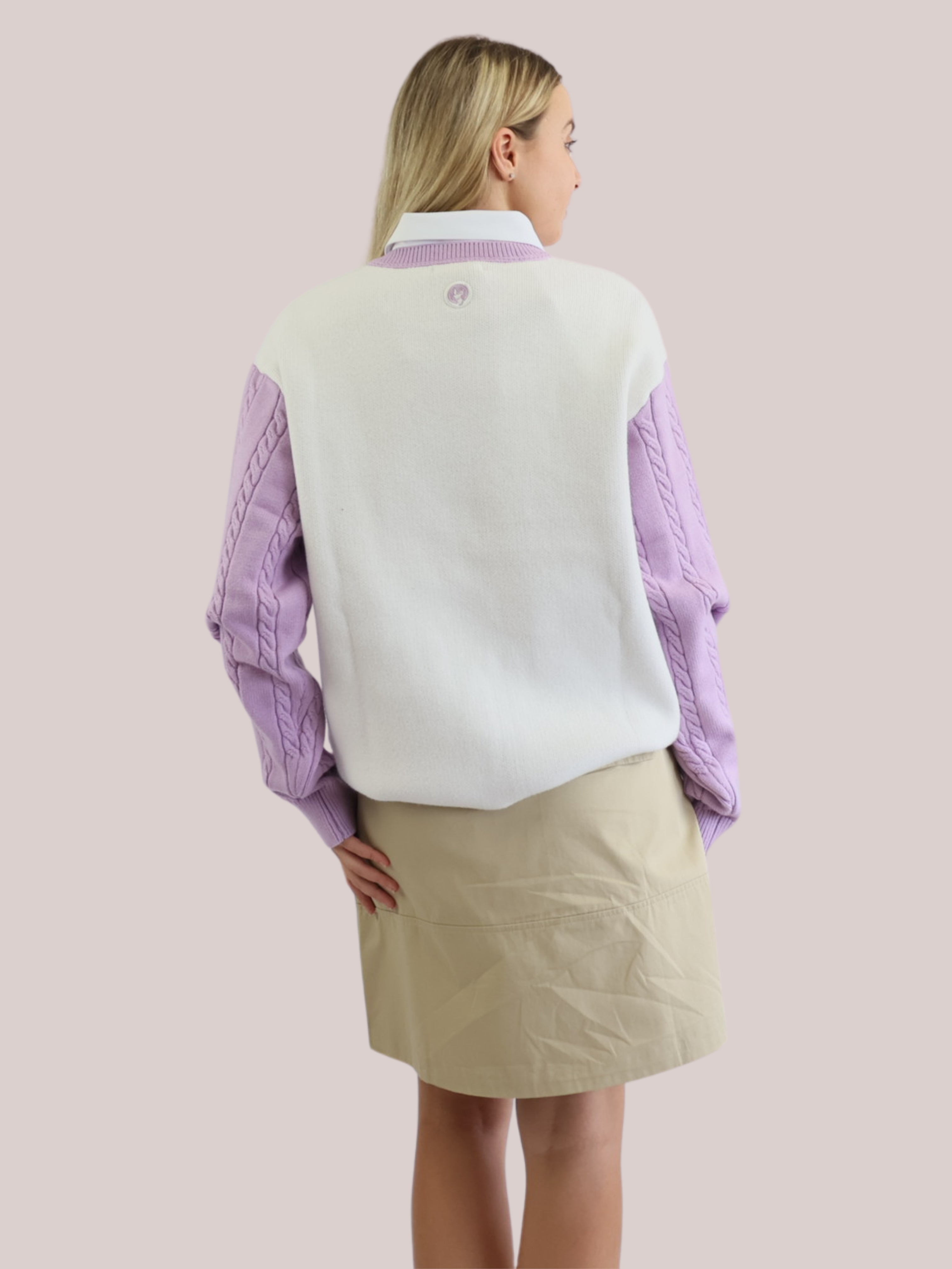 Women's Cable Knit Sleeves Jumper