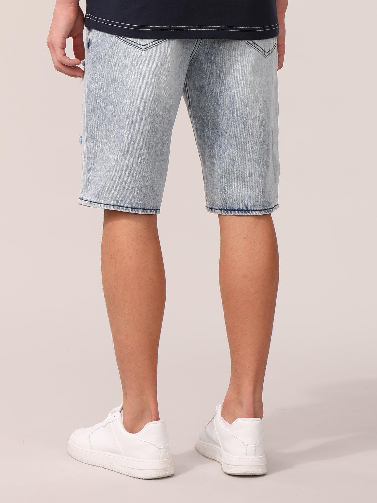 Distressed Denim Shorts - Claybourn - Est.1910 | Premium,Timeless & Ethical Fashion