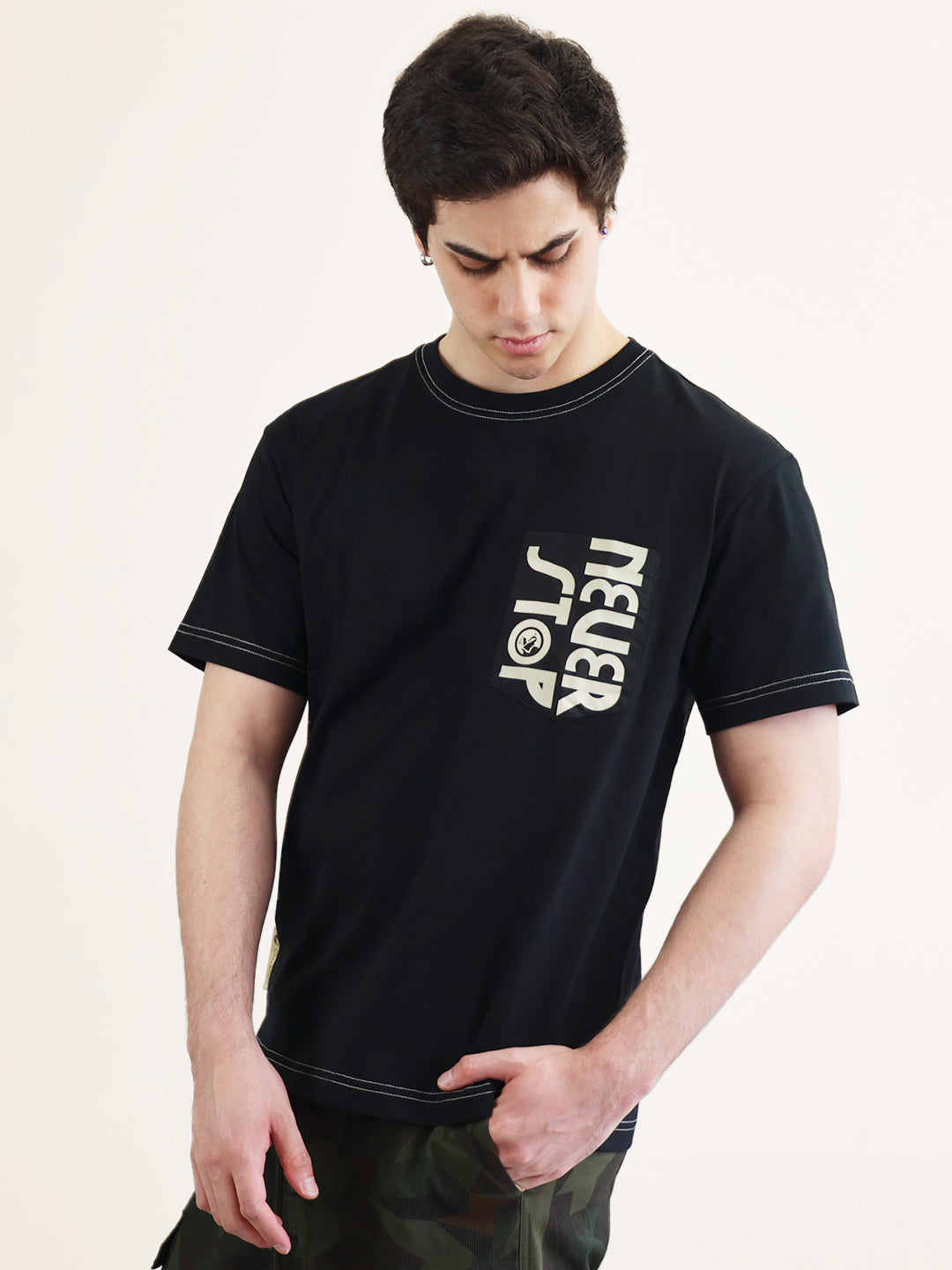 Never Stop Pocket T-Shirt