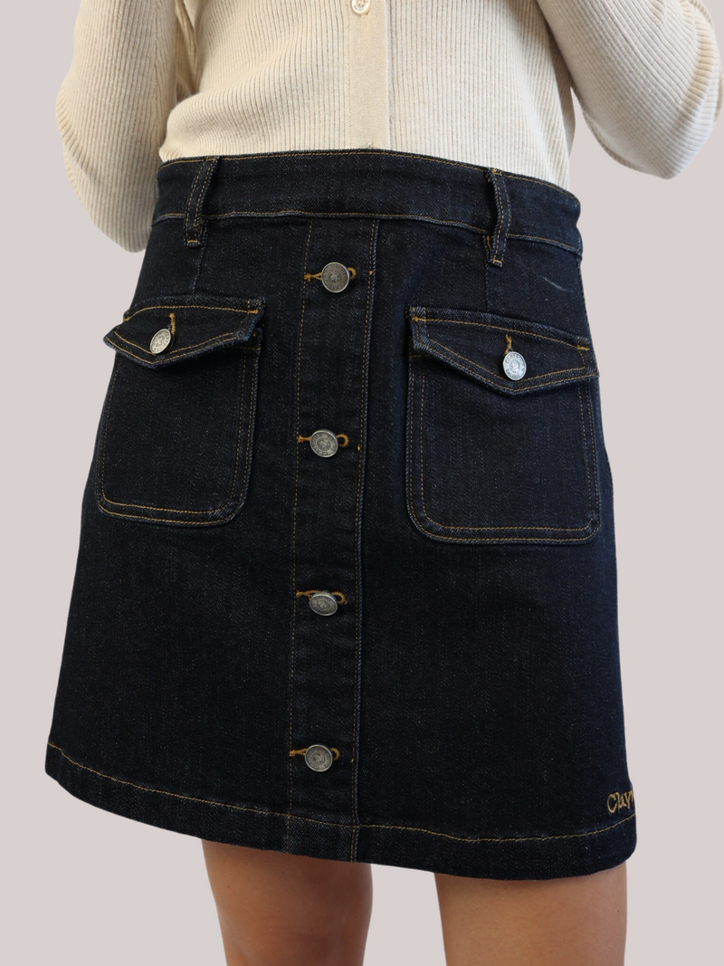 Pocket Buttons Denim Skirt