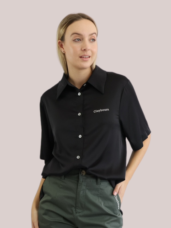 Satin Short Sleeve Shirt