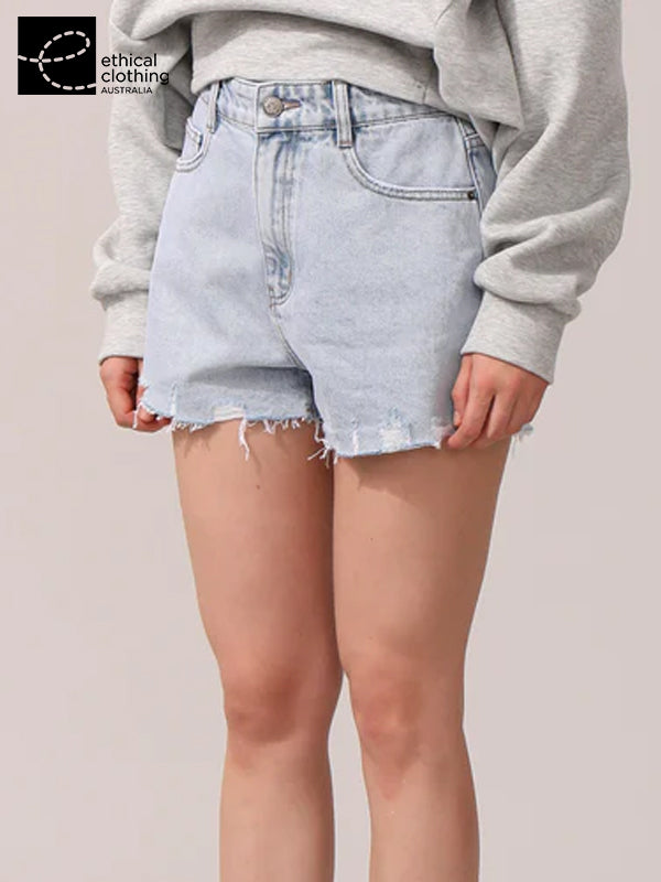 Classic Frayed Denim Shorts