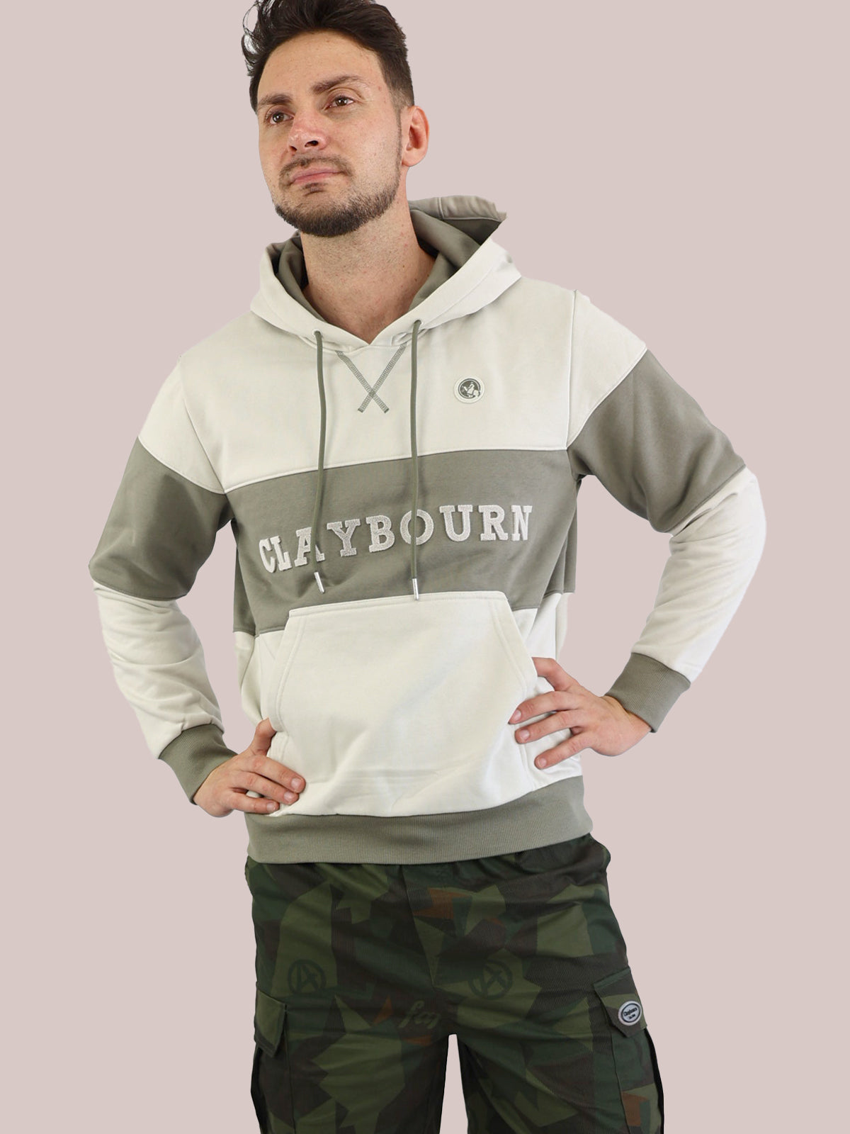 Contrast Brushy Hoodie