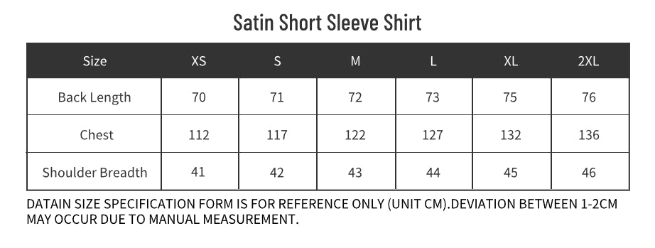 Satin Short Sleeve Shirt