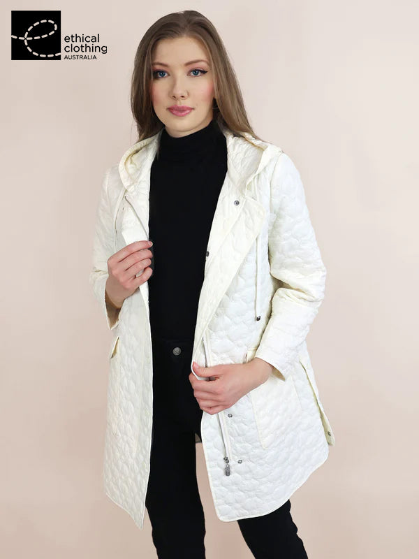Signature Quilted Longline Hooded Coat