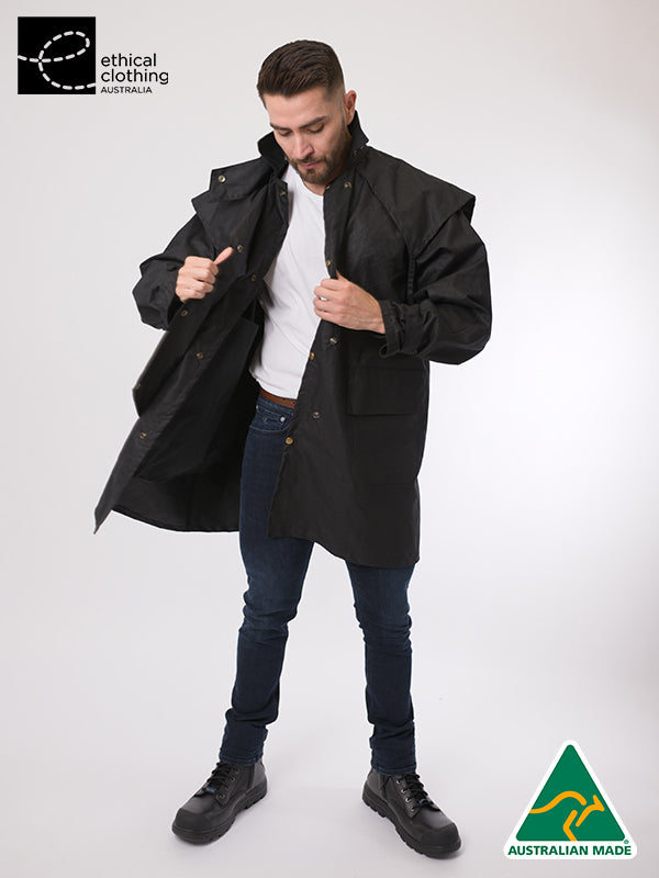 Unisex Oilskin Short Coat - Claybourn - Est.1910 | Premium,Timeless & Ethical Fashion