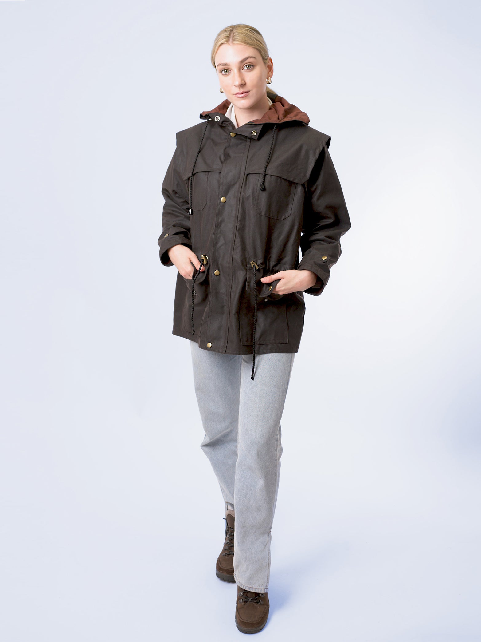 Claybourn Oilskin Anorak Jacket: Weatherproof Comfort