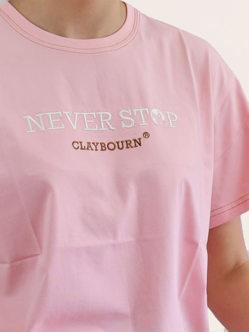 Never Stop Contrast Stitch T-Shirt